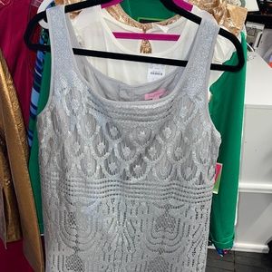 NWT Lilly Pulitzer silver dress